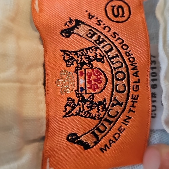 Juicy Couture Lowrise White Drawstring Linen Pants Made In The USA - Picture 2 of 6